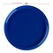 Solid Blue Flat Round Disposable Plastic Dinner Plates - 10" (120 Plates)